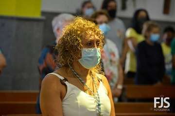 Solemne función religiosa en el templo de Lomo Magullo en honor de la Virgen de las Nieves/Francisco Javier Santana.